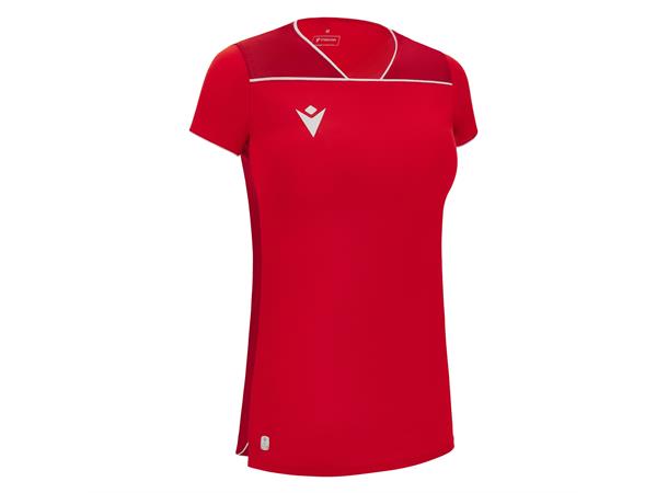 Steel Eco Womans Shirt RED/WHT M Teknisk spillerdrakt i ECO-tekstil 