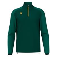 Isen Training 1/4 Zip Top BGRN/GOLD 3XS Teknisk treningsgenser - Unisex